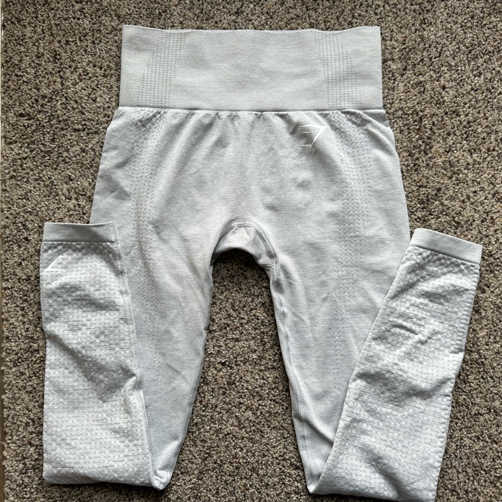 GymShark Seamless leggings Workout Tights in light Gray XS